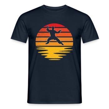Martial Arts Retro - Men's T-Shirt - navy - Front - AI Model Male 178 light (178cm)