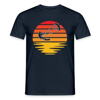Kite Surfing Retro - Men's T-Shirt - navy - Front - AI Model Male 178 light (178cm)