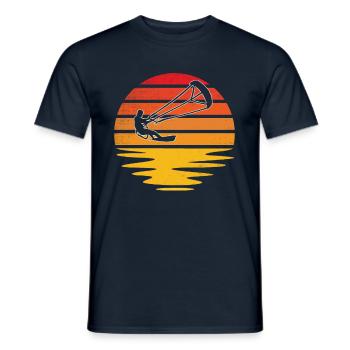 Kite Surf Retro - Men's T-Shirt - navy - Front - AI Model Male 178 light (178cm)