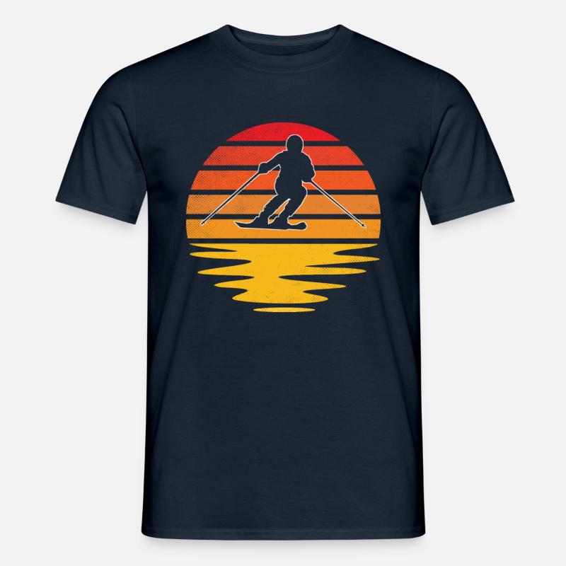 Ski Retro - Männer T-Shirt - Navy