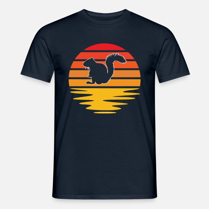 Eichhörnchen Retro - Männer T-Shirt - Navy