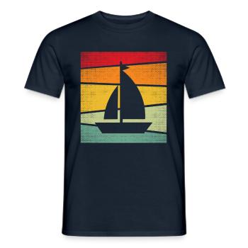 Rétro de la voile - T-shirt homme - marine - Devant - AI Model Male 178 light (178cm)