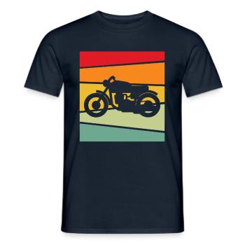 Motorcycle Retro - Men's T-Shirt - navy - Front - AI Model Male 178 light (178cm)