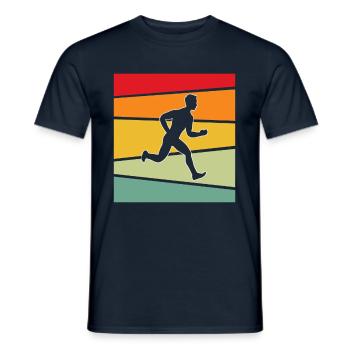 Jogging Rétro - T-shirt homme - marine - Devant - AI Model Male 178 light (178cm)