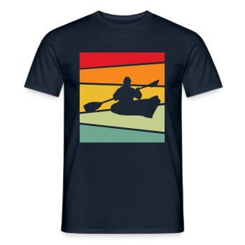 Kanusport Retro - Männer T-Shirt - Navy - Vorne - AI Model Male 178 light (178cm)