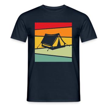 Camping Rétro - T-shirt homme - marine - Devant - AI Model Male 178 light (178cm)