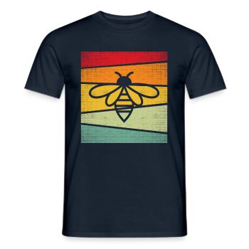 Biene Retro - Männer T-Shirt - Navy - Vorne - AI Model Male 178 light (178cm)