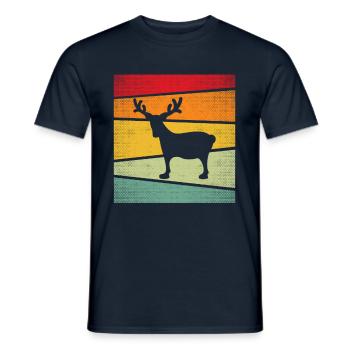 Moose Retro - T-shirt homme - marine - Devant - AI Model Male 178 light (178cm)