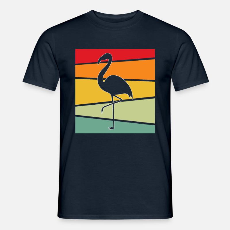 Flamingo Retro - Männer T-Shirt - Navy