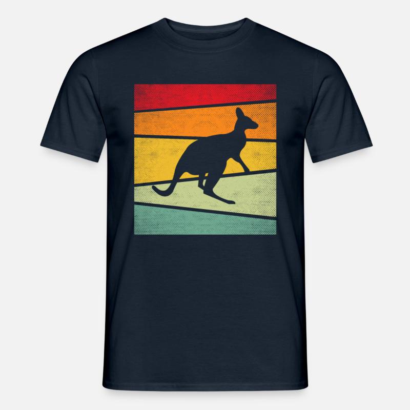 Känguru Retro - Männer T-Shirt - Navy