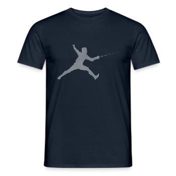 Fechten - Männer T-Shirt - Navy - Vorne - AI Model Male 178 light (178cm)