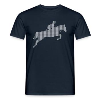 Pferde reiten - Männer T-Shirt - Navy - Vorne - AI Model Male 178 light (178cm)