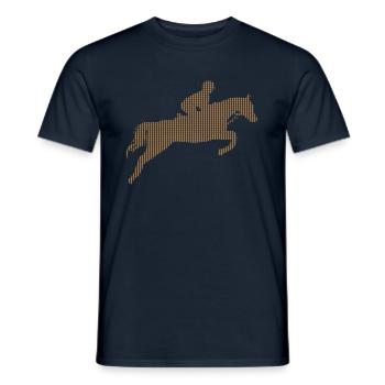 Riding horses - Men's T-Shirt - navy - Front - AI Model Male 178 light (178cm)