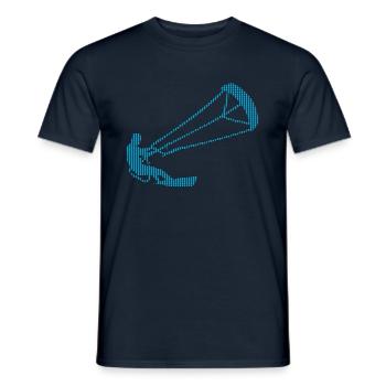 kite surfing - Men's T-Shirt - navy - Front - AI Model Male 178 light (178cm)