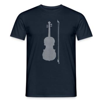 Geige - Männer T-Shirt - Navy - Vorne - AI Model Male 178 light (178cm)