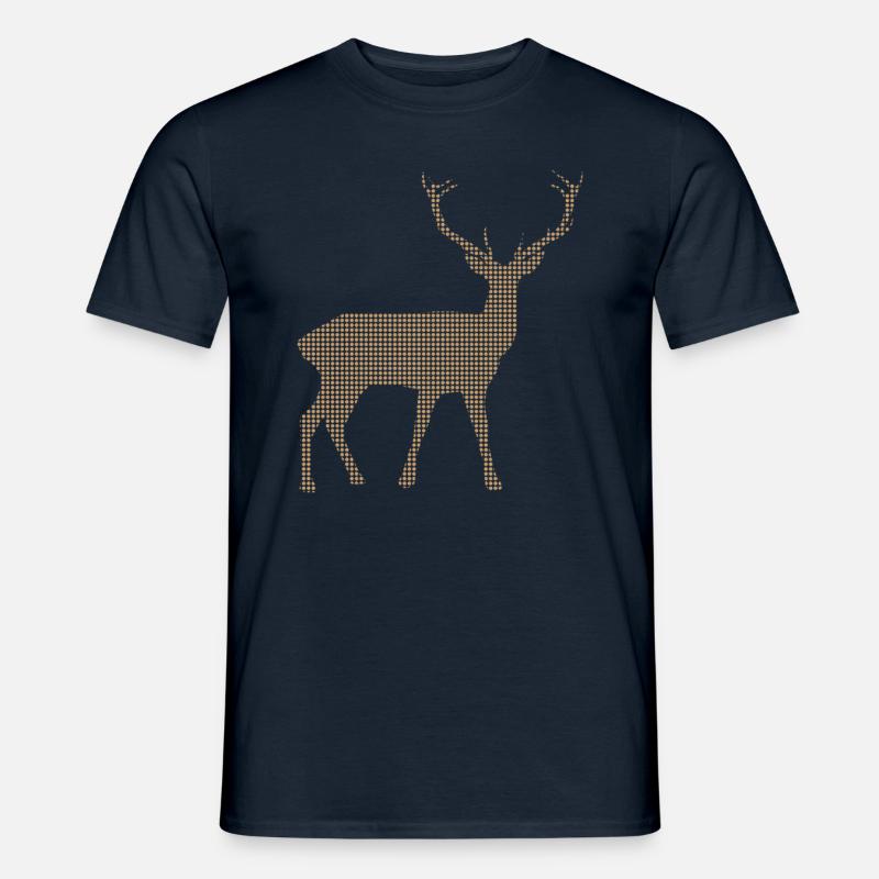 Hirsch - Männer T-Shirt - Navy