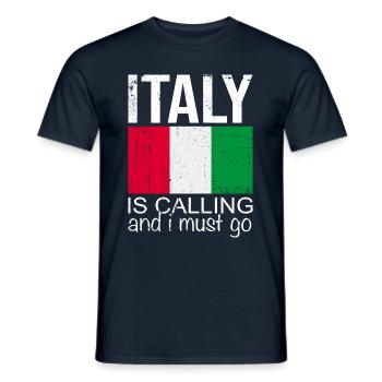 Italy Saying - Men's T-Shirt - navy - Front - AI Model Male 178 light (178cm)