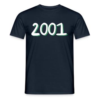 2001 Birthday - Men's T-Shirt - navy - Front - AI Model Male 178 light (178cm)