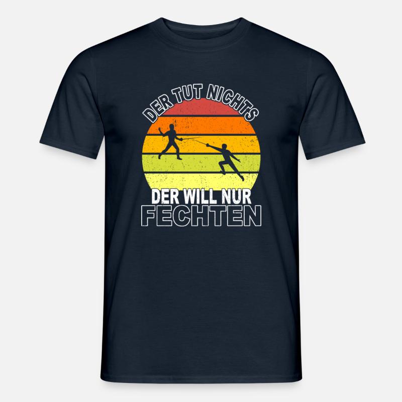 Fechten Spruch - Männer T-Shirt - Navy