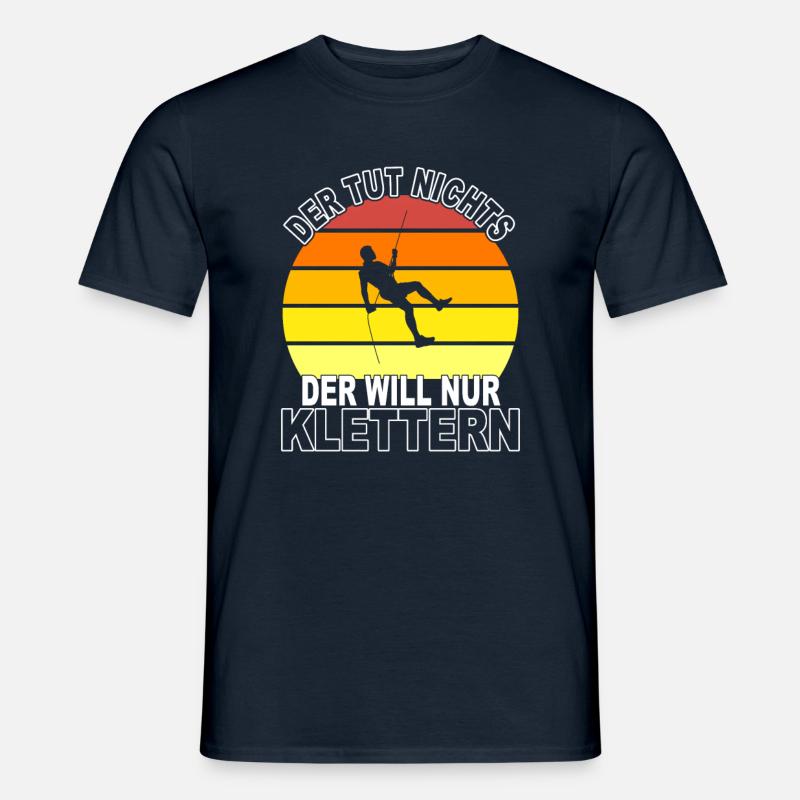 Klettern Spruch - Männer T-Shirt - Navy