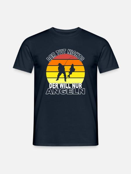 Angeln Spruch - Männer T-Shirt - Navy