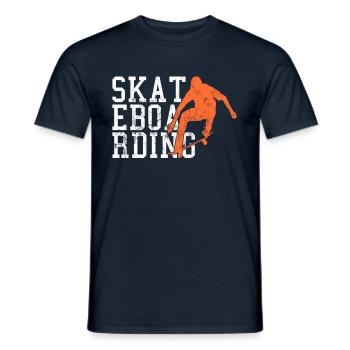 Skateboarding - Männer T-Shirt - Navy - Vorne - AI Model Male 178 light (178cm)