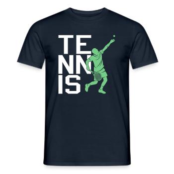 tennis - T-skjorte herre - marine - Foran - AI Model Male 178 light (178cm)