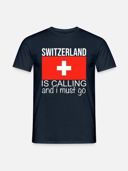 Schweiz Spruch - Männer T-Shirt - Navy