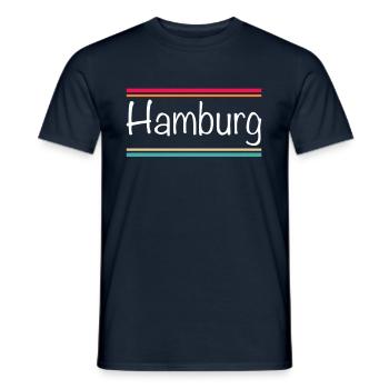 Hambourg - T-shirt homme - marine - Devant - AI Model Male 178 light (178cm)