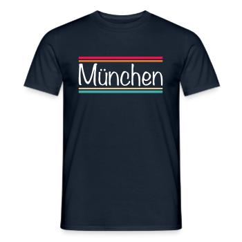Munich - T-shirt homme - marine - Devant - AI Model Male 178 light (178cm)