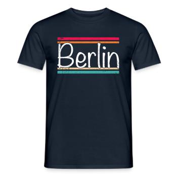 Berlin - T-shirt homme - marine - Devant - AI Model Male 178 light (178cm)