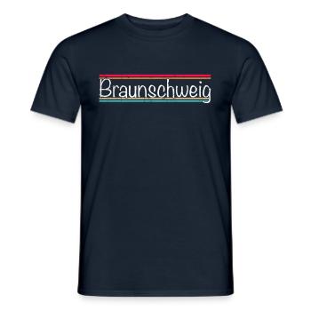 Braunschweig - T-shirt homme - marine - Devant - AI Model Male 178 light (178cm)
