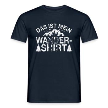 Mein Wander Shirt - Männer T-Shirt - Navy - Vorne - AI Model Male 178 light (178cm)