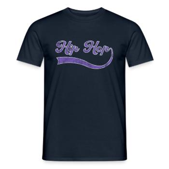 Lettrage Hip Hop - T-shirt homme - marine - Devant - AI Model Male 178 light (178cm)