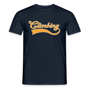 Climbing lettering - Men's T-Shirt - navy - Front - AI Model Male 178 light (178cm)