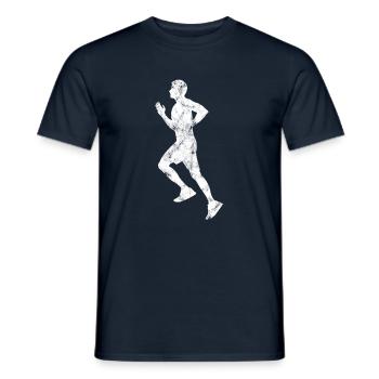 Jogging Silhouette - Men's T-Shirt - navy - Front - AI Model Male 178 light (178cm)