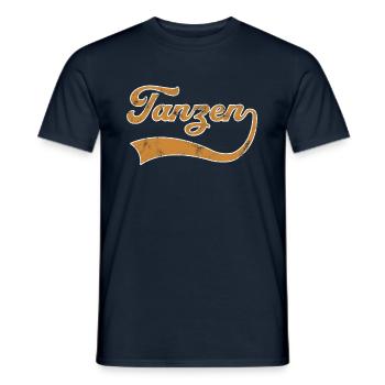 Tanzen Schriftzug - Männer T-Shirt - Navy - Vorne - AI Model Male 178 light (178cm)
