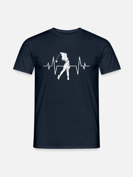Golf Golferin Herzschlag - Männer T-Shirt - Navy