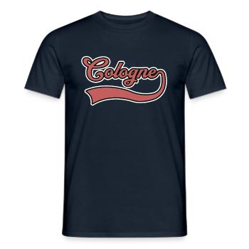 Cologne lettering - Men's T-Shirt - navy - Front - AI Model Male 178 light (178cm)