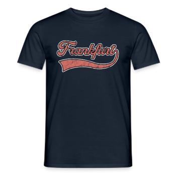 Lettrage de Francfort - T-shirt homme - marine - Devant - AI Model Male 178 light (178cm)