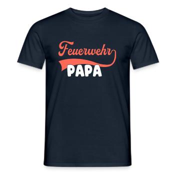 Feuerwehr Papa - Männer T-Shirt - Navy - Vorne - AI Model Male 178 light (178cm)