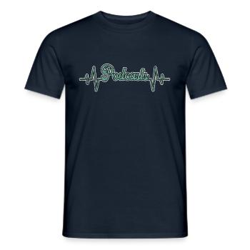 Podcast Herzschlag - Männer T-Shirt - Navy - Vorne - AI Model Male 178 light (178cm)