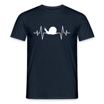 Battement de cœur d’escargot - T-shirt homme - marine - Devant - AI Model Male 178 light (178cm)