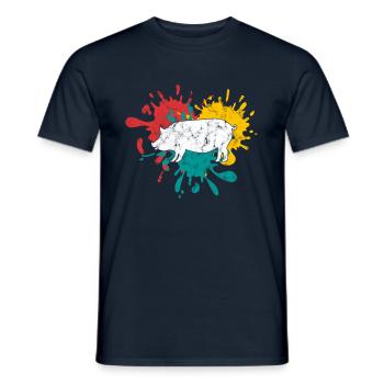 Schwein - Männer T-Shirt - Navy - Vorne - AI Model Male 178 light (178cm)