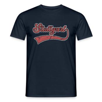 Lettrage de Stuttgart - T-shirt homme - marine - Devant - AI Model Male 178 light (178cm)