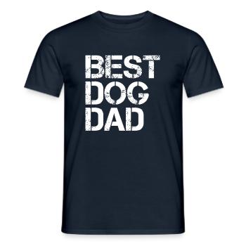 best dog dad - Männer T-Shirt - Navy - Vorne - AI Model Male 178 light (178cm)