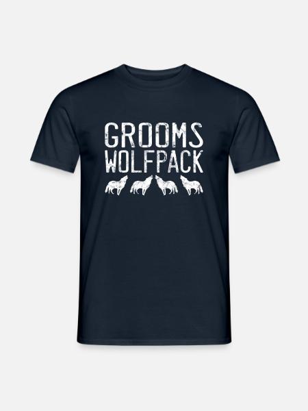Bräutigam`s Wolfsrudel - Männer T-Shirt - Navy