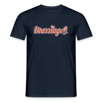 Lettrage de mariage - T-shirt homme - marine - Devant - AI Model Male 178 light (178cm)