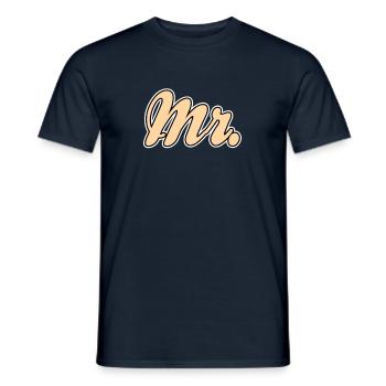 Mr Mrs Teamshirt - Männer T-Shirt - Navy - Vorne - AI Model Male 178 light (178cm)