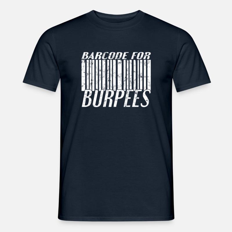 Code à barres Burpee - T-shirt homme - marine